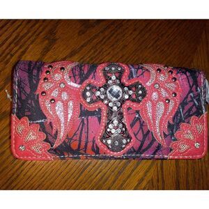 Western Origin Crackle Camo Wallet/Wristlet/Crossbody NWT